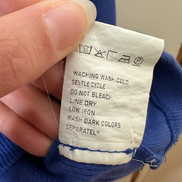 Rouje Paris Royal Blue V Neck Ribbed Long Sleeve Top - Picture 6 of 8